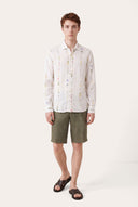 Regular Fit Chino-Style Linen Shorts - 2