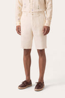 Regular Fit Chino-Style Linen Shorts - 1