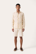 Regular Fit Chino-Style Linen Shorts - 2