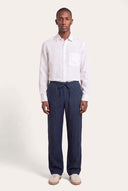 Regular Fit Elasticated Waist Linen Trousers - 2