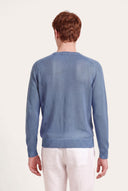 Regular Fit Linen Knit Crewneck - PACIFIC SO - 33539 - 3