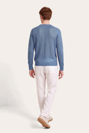 Regular Fit Linen Knit Crewneck - PACIFIC SO - 33539 - 4