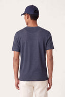 Linen Jersey T-Shirt - NAVY BLUE  - 33549 - 3