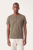 Regular Fit Linen Jersey Henley Shirt - KAKY - 33569 - 1
