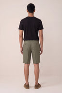 Regular Fit Linen Jersey Henley Shirt - BLACK SOLI - 33571 - 4