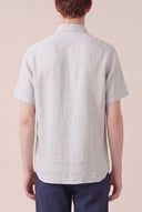 Short-Sleeved Regular Fit Linen Shirt - SUGAR SOFT - 35146 - 3
