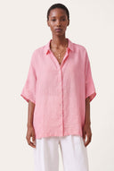 Oversized Linen Shirt - BALLERINA  - 35173 - 1