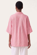 Oversized Linen Shirt - BALLERINA  - 35173 - 3