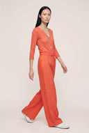 Relaxed Drawstring Linen Trousers - ANEMONE SO - 35174 - 2
