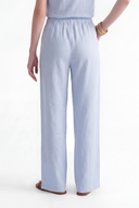 Relaxed Drawstring Linen Trousers - PLACID BLU - 35175 - 3