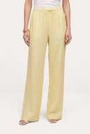 Relaxed Drawstring Linen Trousers - 1