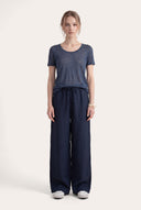 Relaxed Drawstring Linen Trousers - 2
