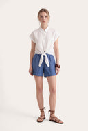 Elasticized Waisted Shorts - INK SOFT F - 35705 - 2