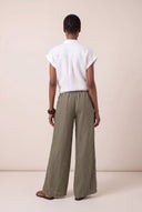 Wide-Leg Linen Trousers - KAKY - 35178 - 3