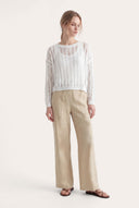 Wide-Leg Linen Trousers - 2
