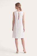 Relaxed A-line sleeveless dress with embellished V-neck - 2