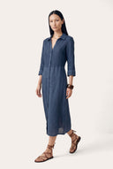 Regular fit shirt dress with button closure - 1