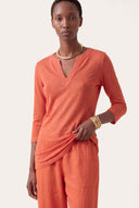 Soft Faded 3/4 Jersey Linen T-Shirt - 1