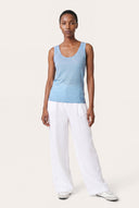 Jersey Linen Tank Top - PLACID BLU - 35650 - 2