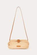 Raffia Foldover Clutch - NATURAL/CUOIO - 36497 - 6