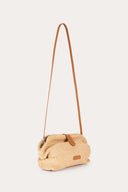 Raffia Foldover Clutch - NATURAL/CUOIO - 36497 - 7