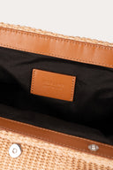Raffia Foldover Clutch - NATURAL/CUOIO - 36497 - 5