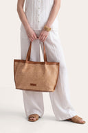 Raffia Shopper Tote - 1
