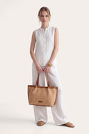 Raffia Shopper Tote - 2