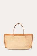 Raffia Shopper Tote - NATURAL/CUOIO - 36473 - 4