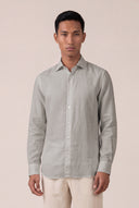 Classic Slim Fit Linen Shirt - PERLA - 36354 - 1