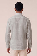 Classic Slim Fit Linen Shirt - PERLA - 36354 - 3