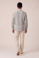 Classic Slim Fit Linen Shirt - PERLA - 36354 - 4