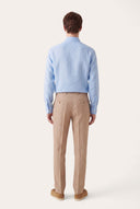 Classic Slim Fit Linen Shirt - SKY - 36357 - 4