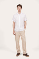 Short-Sleeved Regular Fit Linen Shirt - 2