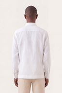 Contemporary Fit Linen Shirt - WHITE - 35870 - 3