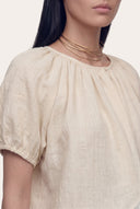 Linen Cotton Cropped Top - BURRO - 36224 - 4