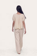 Linen Cotton Cropped Top - BURRO - 36224 - 5