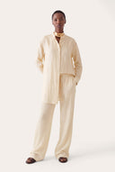 Linen Gauze Crinkle Long Shirt