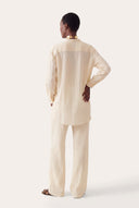 Linen Gauze Crinkle Long Shirt