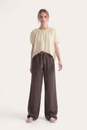 Linen Gauze Crinkle Pants