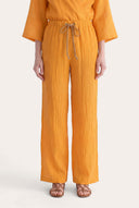 Linen Gauze Crinkle Pants