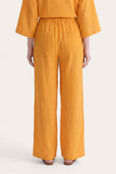 Linen Gauze Crinkle Pants - ZAFFERANO - 36230 - 3