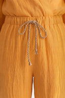 Linen Gauze Crinkle Pants - ZAFFERANO - 36230 - 4