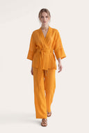 Linen Gauze Crinkle Pants