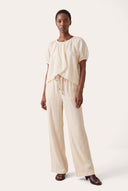 Linen Gauze Crinkle Pants - 2