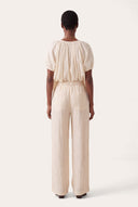 Linen Gauze Crinkle Pants - NATURALE  - 36229 - 4