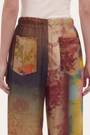 Artistic Patchwork Print Pants - PRINT MULT - 36231 - 4