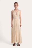 Linen Gauze Crinkle Sleaveless Dress - 1