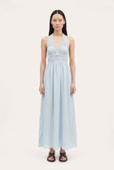 Crochet Detail Linen Sleaveless Dress