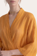 Linen Gauze Crinkle Kimono Jacket